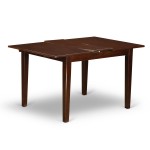 3-Pc Dining Set, 1 Butterfly Leaf Table, 2 Brown Chairs, Button Tufted Back, Mahogany Finish