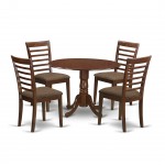 5 Pc Kitchen Table Set-Dining Table And 4 Linen Kitchen Chairs