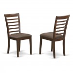 5 Pc Kitchen Nook Dining Set-Breakfast Nook And 4 Dining Chairs In Mahogany