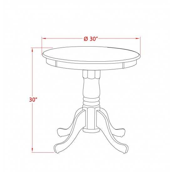 3-Pc Kitchen Dining Set 2 Dining Room Chairs And 1 Dining Table (Mahogany)