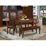 6 Pc Small Kitchen Table Set-Table And 4 Kitchen Chairs And Dining Bench