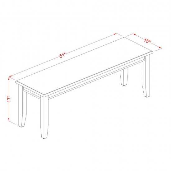 6 Pc Small Kitchen Table Set-Table And 4 Kitchen Chairs And Dining Bench