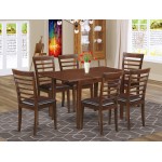 7 Pc Small Table Set - Kitchen Table With Leaf And 6 Kitchen Dining Chairs