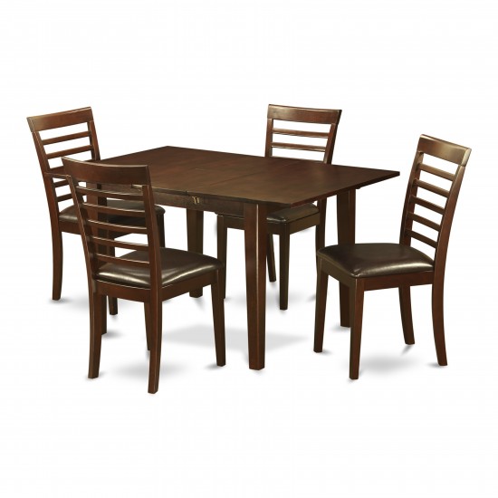 5 Pc Kitchen Nook Dining Set -Small Table With 4 Dining Chairs