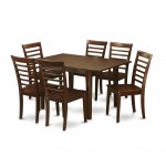 7 Pc Dinette Set For Small Spaces-Kitchen Table And 6 Chairs For Dining Room