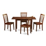 5 Pc Kitchen Table Set - Table With A 12In Leaf And 4 Kitchen Dining Chairs