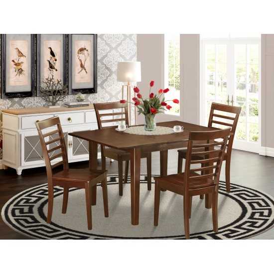 5 Pc Kitchen Nook Dining Set Small Table With 4 Dining Chairs