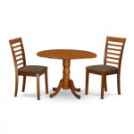 3 Pc Kitchen Table Set-Small Kitchen Table And 2 Dining Chairs