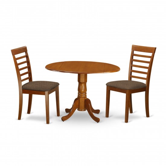 3 Pc Kitchen Table Set-Small Kitchen Table And 2 Dining Chairs