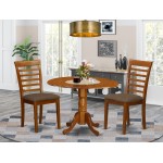 3 Pc Kitchen Table Set-Small Kitchen Table And 2 Dining Chairs