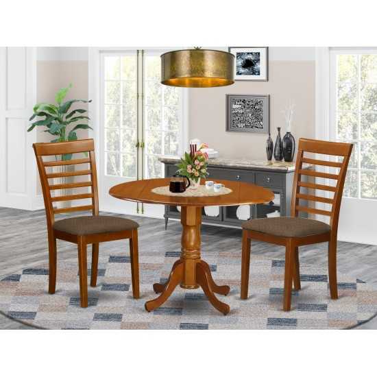 3 Pc Kitchen Table Set-Small Kitchen Table And 2 Dining Chairs