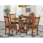 5 Pc Small Kitchen Table, Chairs Set-Round Kitchen Table, 4 Kitchen Chairs