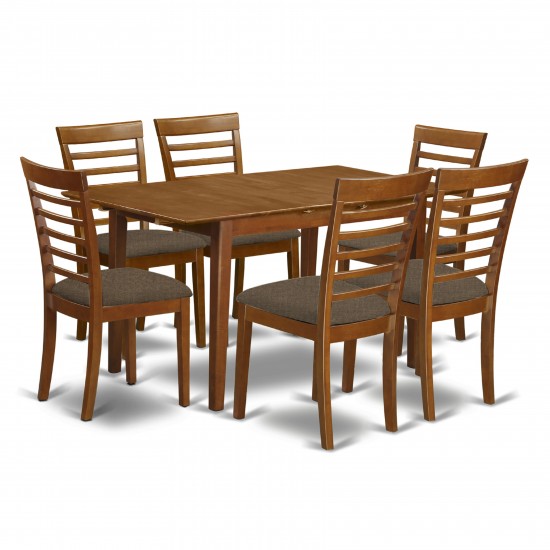 7 Pc Table And Chair Set - Table And 6 Kitchen Dining Chairs