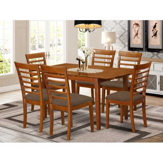 7 Pc Table And Chair Set - Table And 6 Kitchen Dining Chairs