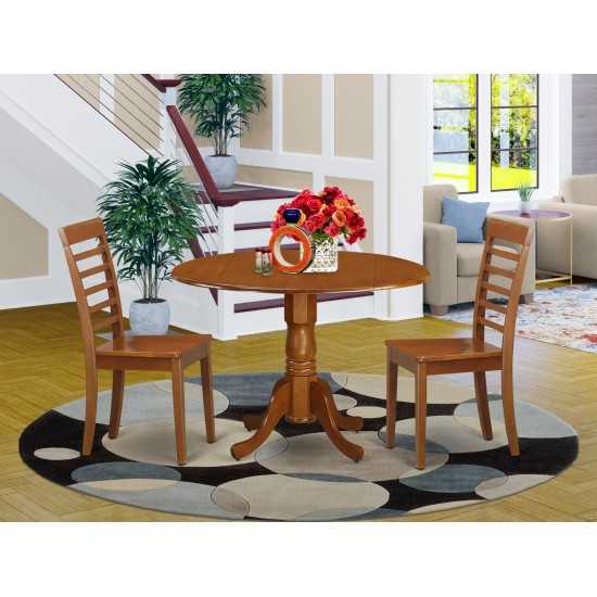 3 Pc Kitchen Table Set-Round Kitchen Table Plus 2 Dinette Chairs