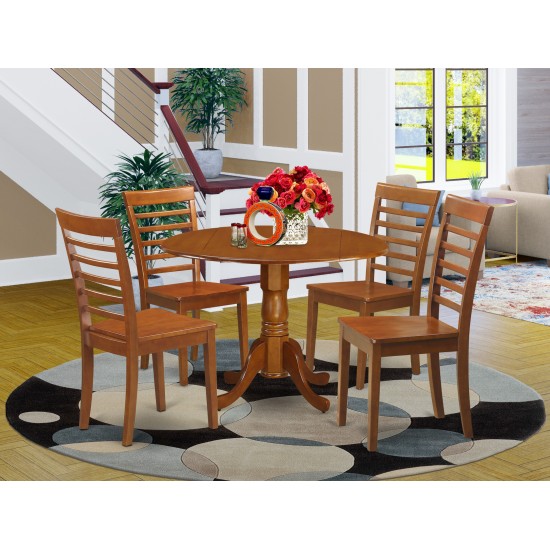 5 Pc Kitchen Table Set-Small Table And 4 Dinette Chairs