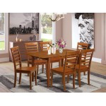 7 Pc Kitchen Tables And Chair Set Table With A 12In Leaf And 6 Kitchen Chairs