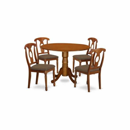 5 Pc Kitchen Nook Dining Set-Small Table Plus 4 Dining Chairs