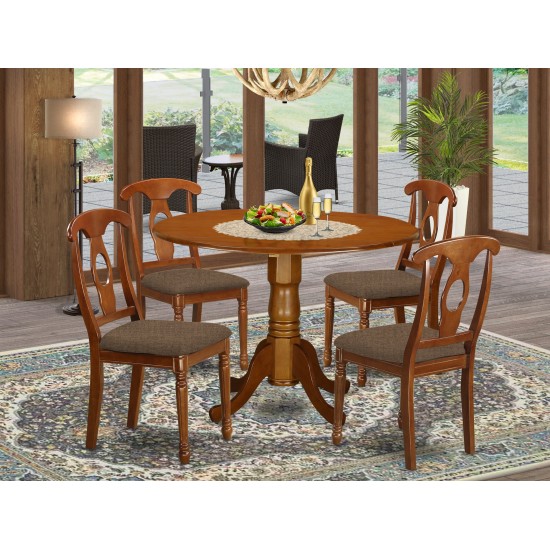 5 Pc Kitchen Nook Dining Set-Small Table Plus 4 Dining Chairs