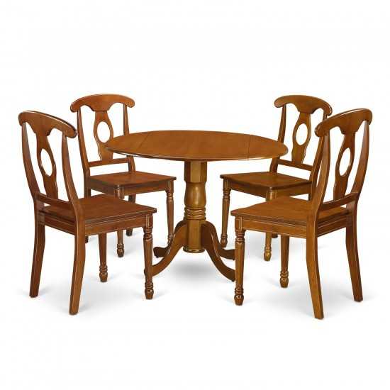 5 Pc Kitchen Nook Dining Set-Breakfast Nook And 4 Dinette Chairs