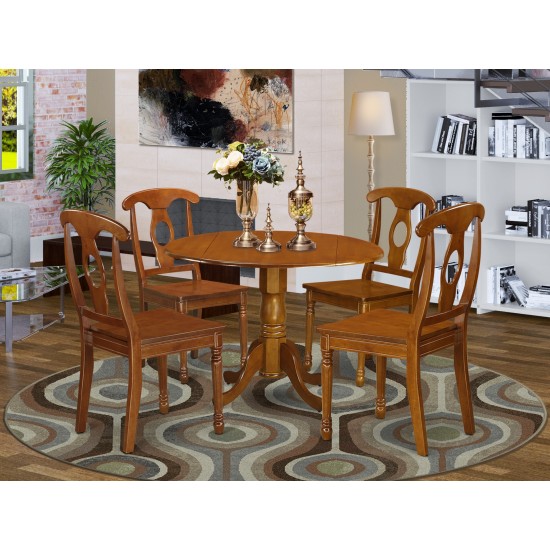 5 Pc Kitchen Nook Dining Set-Breakfast Nook And 4 Dinette Chairs