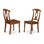 5 Pc Small Kitchen Table Set-Kitchen Table And 4 Kitchen Chairs, Saddle Brown