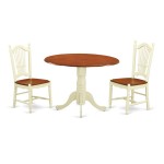 3 Pc Kitchen Dinette Set-Kitchen Dinette Table And 2 Kitchen Dining Chairs