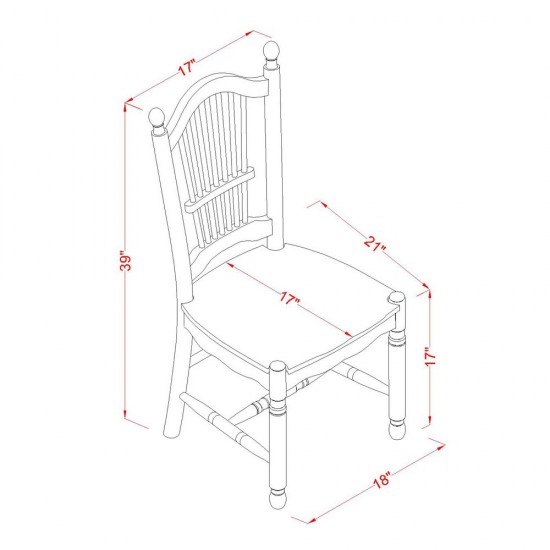 3 Pc Kitchen Dinette Set-Kitchen Dinette Table And 2 Kitchen Dining Chairs