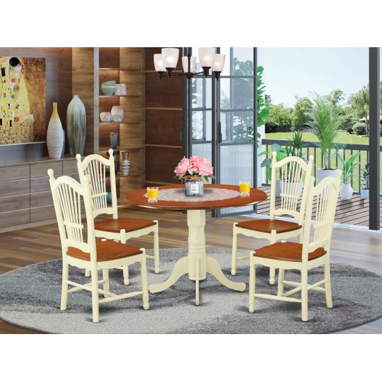 5 Pc Kitchen Nook Dining Set - Kitchen Dinette Table And 4 Kitchen Chairs