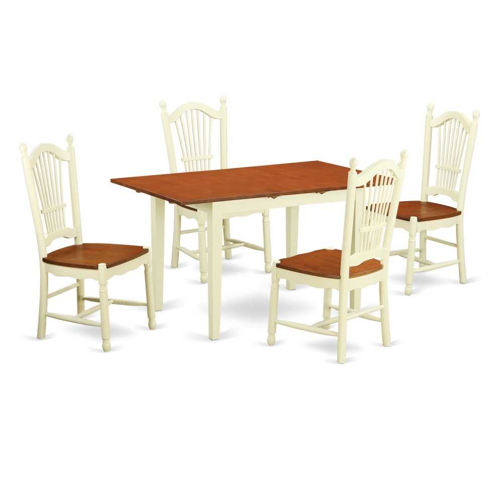 5 Pc Dinette Set - Dinette Table And 4 Dinette Chairs