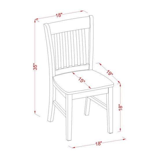 5 Pc Hartland Set, One Round 42In Dinette Table, 4 Dinette Chairs, Wood Seat In A Warm Linen White Finish.