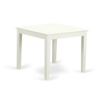 5-Piece Dinette Table Set - Table And 4 Wood Seat Dining Chairs In Linen White