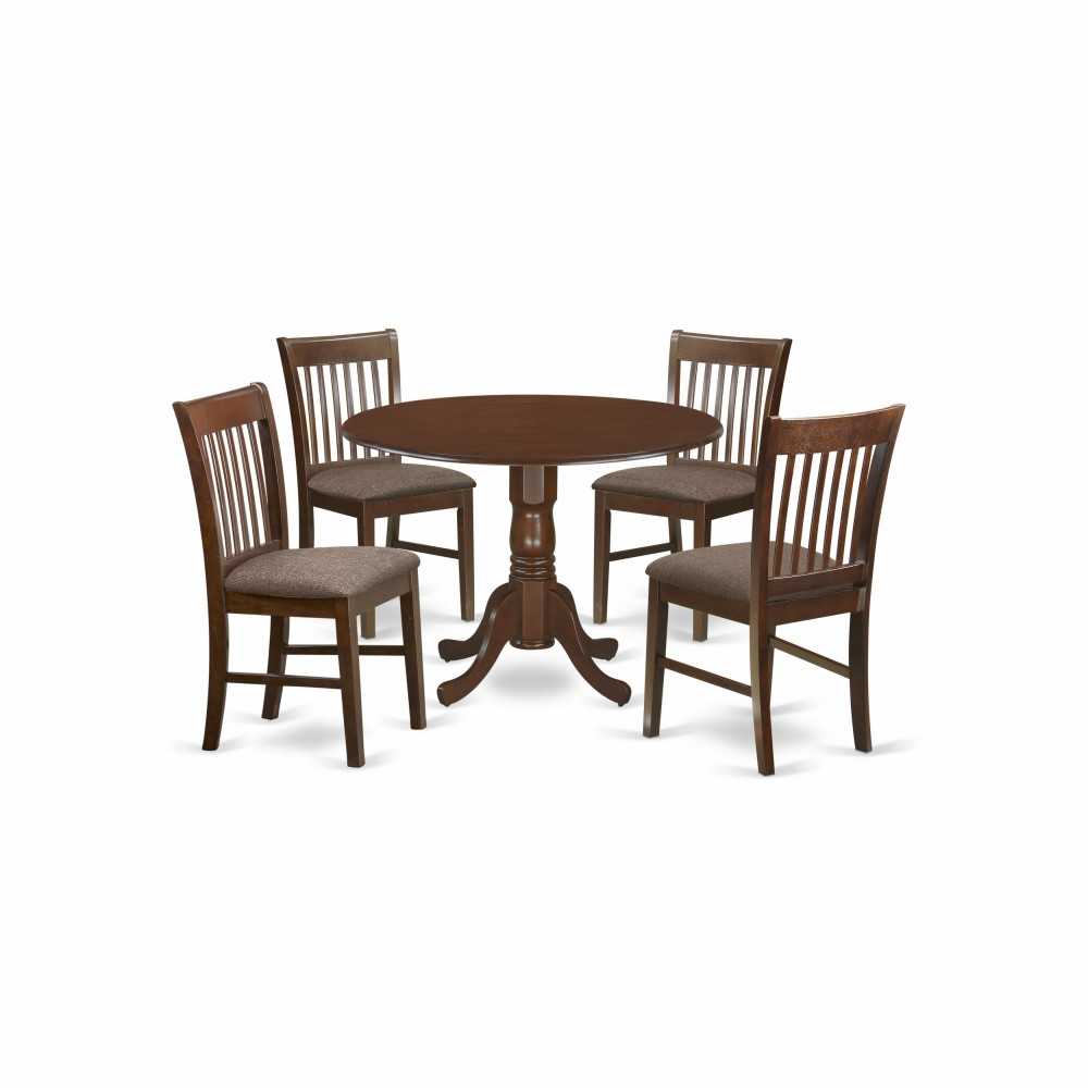 5 Pc Small Kitchen Table Set-Round Table And Dinette Chairs