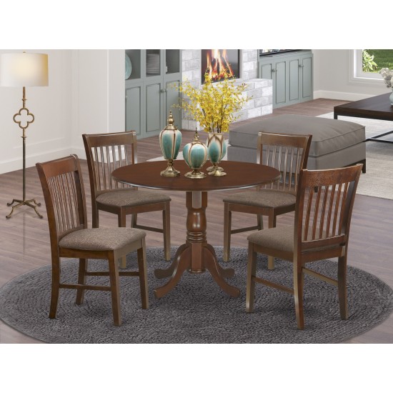 5 Pc Small Kitchen Table Set-Round Table And Dinette Chairs