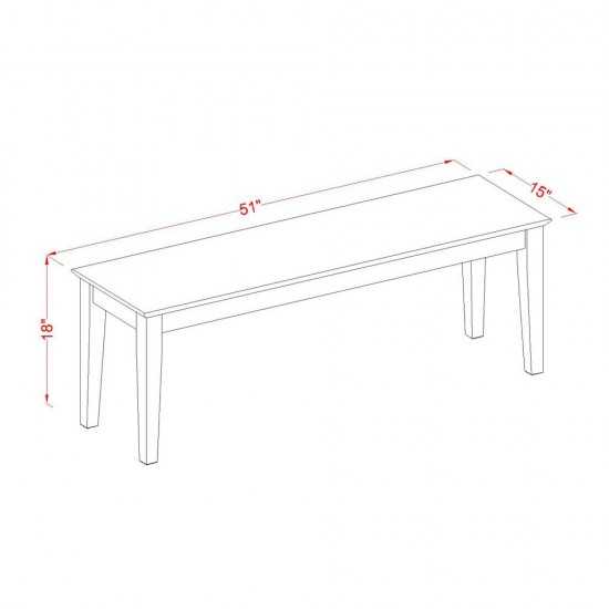 6 Pc Dinette Set For Small Spaces- Tables And 4 Dining Chairs And Bench