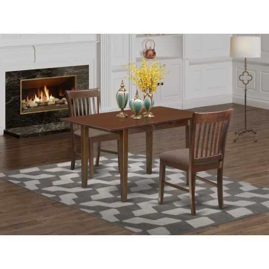 3 Pc Dinette Set- Table With A 12In Leaf And 2 Dining Chairs