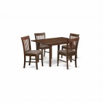 5 Pc Kitchen Nook Dining Set - Table With A 12In Leaf And 4 Dining Chairs