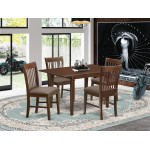 5 Pc Kitchen Nook Dining Set - Table With A 12In Leaf And 4 Dining Chairs