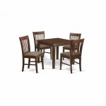 5 Pc Kitchen Table Set - Square Table And 4 Dining Chairs