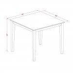 5 Pc Kitchen Table Set - Square Table And 4 Dining Chairs