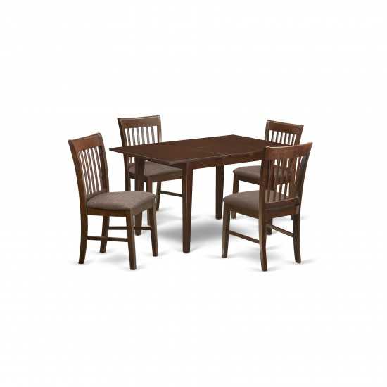 5 Pc Dinette Set For Small Spaces - Small Table With 4 Dining Table Chairs