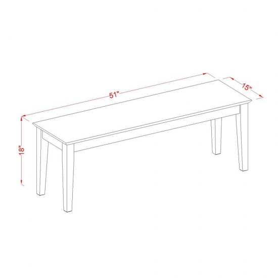 6 Pc Dining Room Set With Bench -Table With 4 Dining Table Chairs And Bench