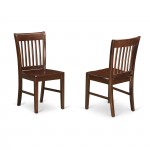 5Pc Rounded 36" Table And 4 Wood Seat Dining Chairs