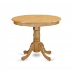 3Pc Round 36" Table, A Pair Of Parson Chair, Oak Finish Leg