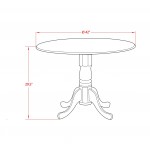 3 Pc Table, Chairs Dining Set, Oak Dining Table, 2 Dark Khaki Chairs, High Back, Oak