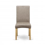 5Pc Rectangle 42/53.5" Dinette Table, 12 In Leaf, Four Chair, Dark Khaki