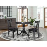 3 Pc Small Kitchen Table, Chairs Set-Round Kitchen Table, 2 Dinette Chairs