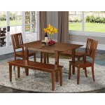 5 Pc Dinette Set For Small Spaces-Tables 2 Dining Chairs And 2 Benches