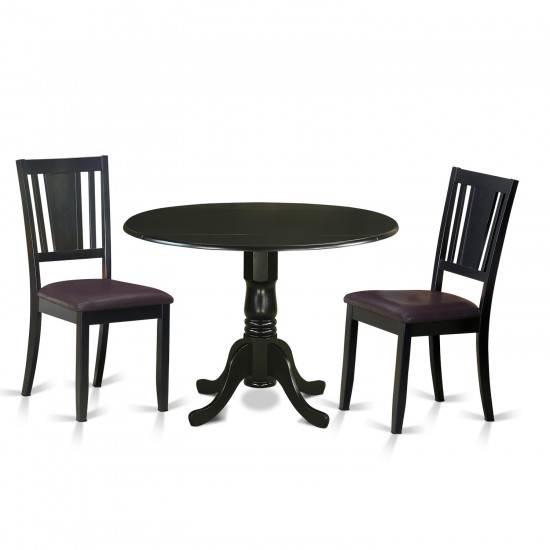 3 Pc Kitchen Table Set For 2-Dinette Table And 2 Kitchen Chairs