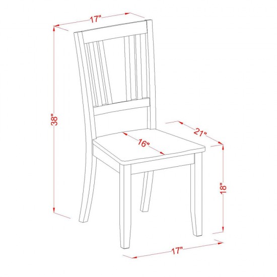 3 Pctable And Chairs Set-Dining Table And 2 Dining Chairs